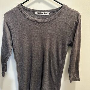 Michael Stars Gray 3/4 Sleeve Top